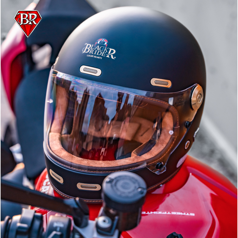 BR复古玻璃钢全盔男女四季巡航盔