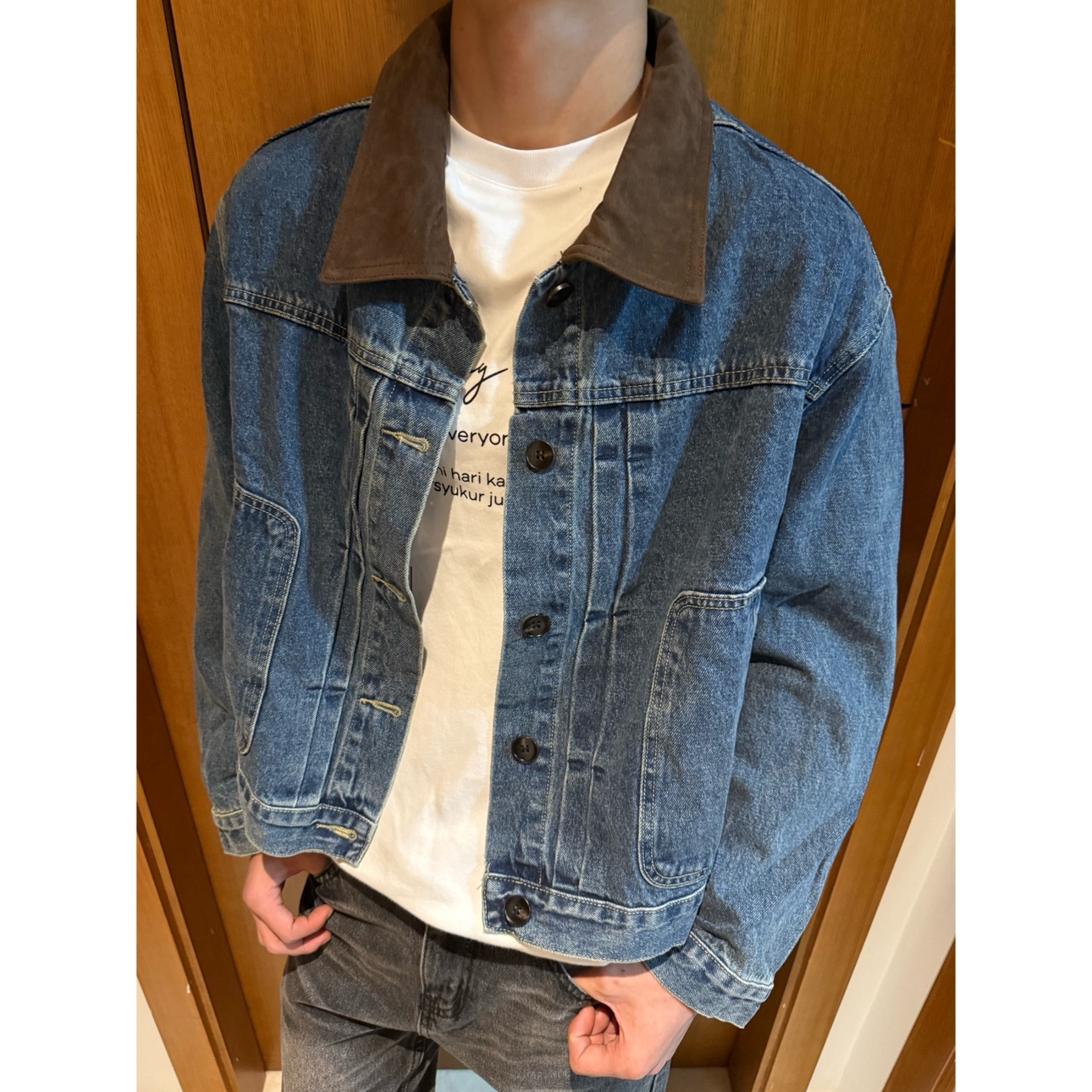 美式复古高级感短款牛仔夹克