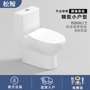 静音防臭防溅大管道 家用马桶座便器小户型大冲力抽水坐便器虹吸式
