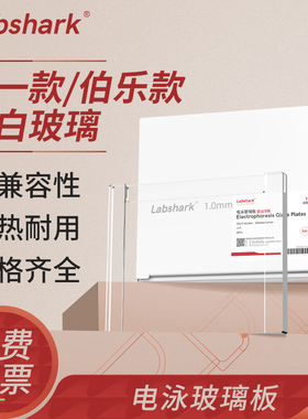 Labshark电泳短玻璃板层析板薄层板垂直槽WB蛋白制胶biorad伯乐款六一款玻璃耐热玻璃板