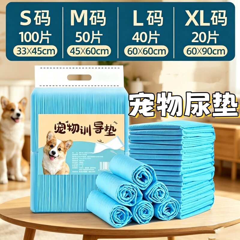 宠物尿垫狗狗尿片尿不湿加厚吸水防漏祛味宠物清洁用品大码高吸款