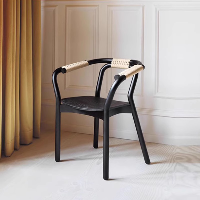 复古绳结椅艺术餐椅休闲椅子