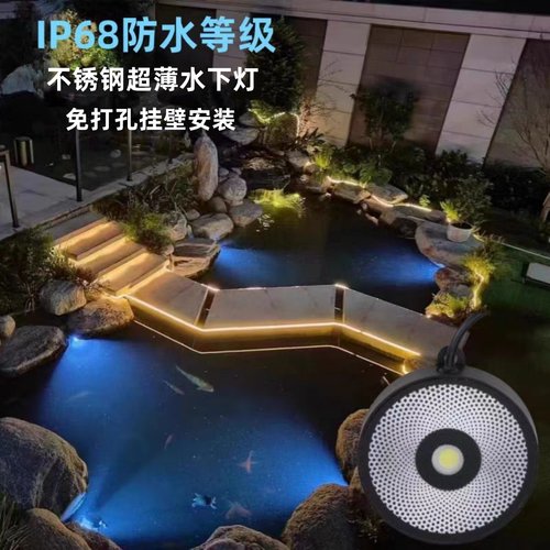 鱼池景观灯水下射灯冰蓝光水底灯