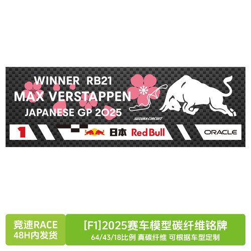 [F1]全部赛季真碳纤维铭牌碳牌