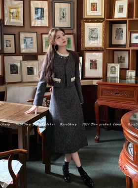 rorosheep【秘境美术馆】法式千金风高级感小资香风连衣裙/短外套