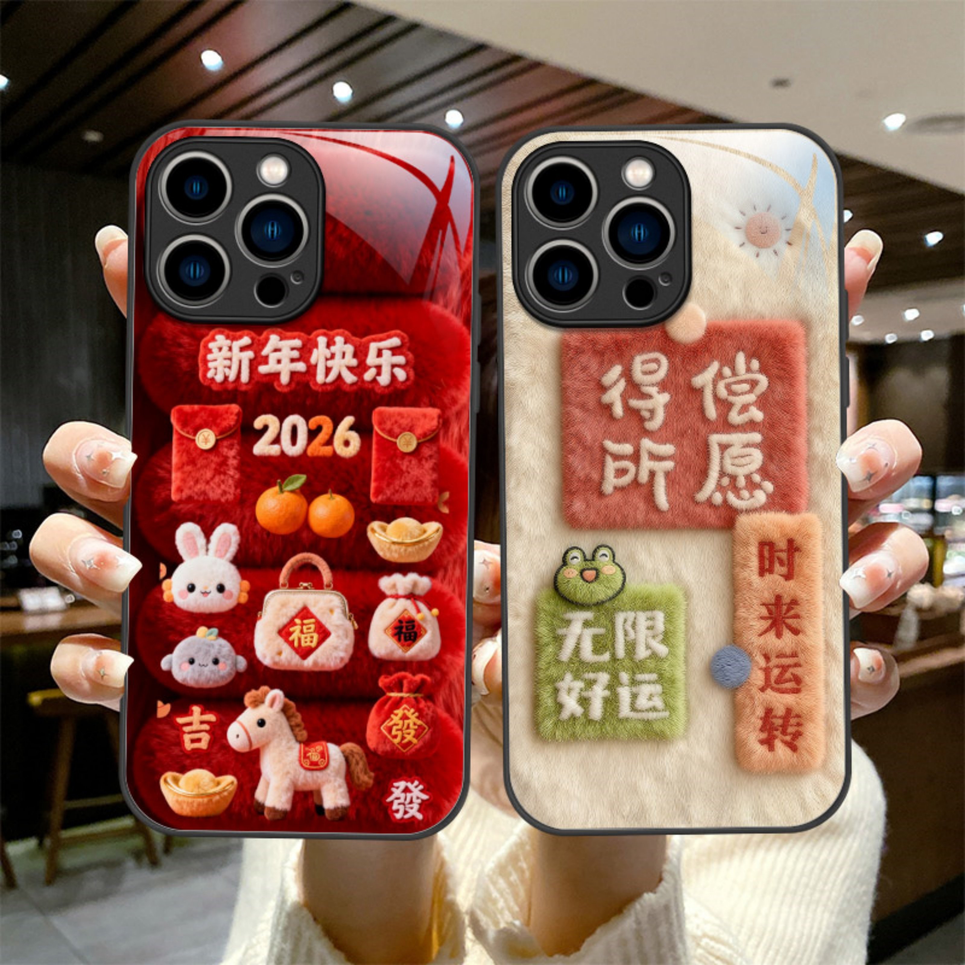 2026新年发财暴富适用v15OPPOfindx9手机壳x9pro新款玻璃壳x8s保护套x7pro全包x6pro软边x5防摔realmeV13爆款