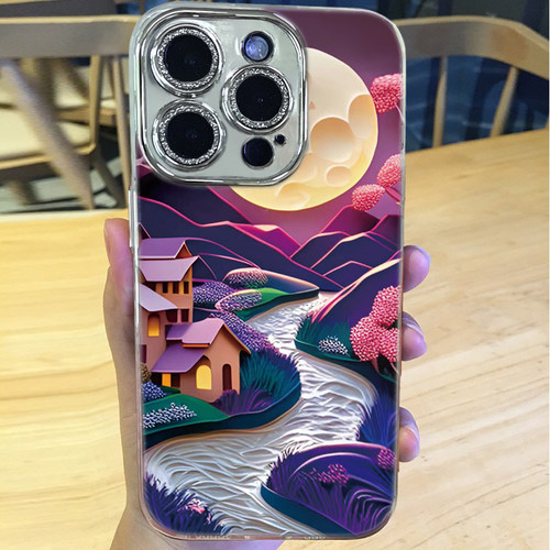 闪粉自带镜头膜创意全包手机壳