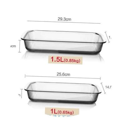 Toughened Pyrex baking tray family fish dish oblong for oven