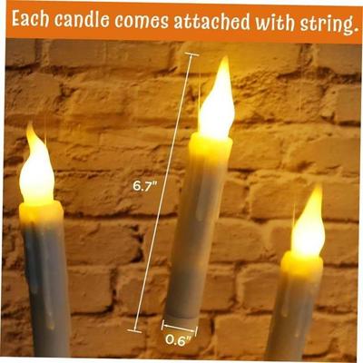 Floating LED Candles with Remote Control Witch Halloween Dec