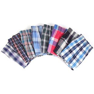Loose Underwear men Boxers Plaid