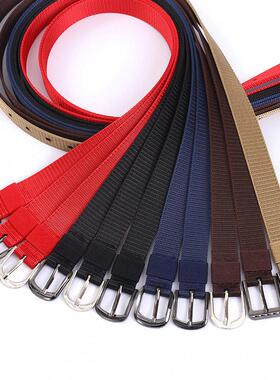 尼龙腰带 2.5cm帆布合金针扣皮带女学生军训裤带belts belt women