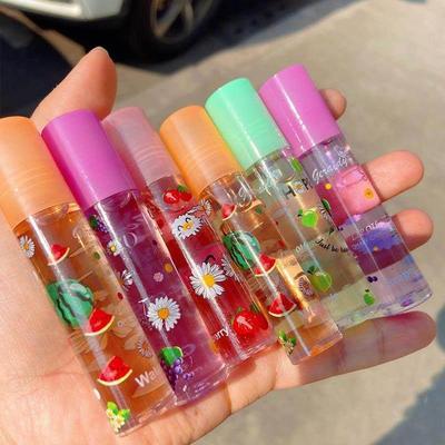 1PC Plant Fruit Mirror Water Lip Gloss Moisturizing Skin Car