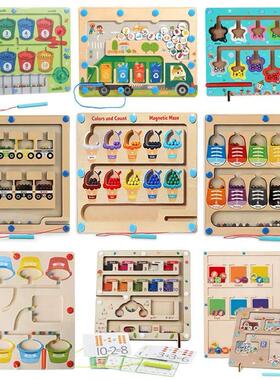 Magnetic Sorting Games Montessori Toys Maze Board Learning