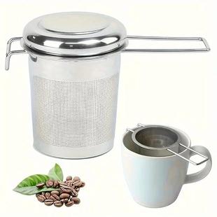 Steel Tea Filter 1pc Folding Stainless Extended Hand Premium