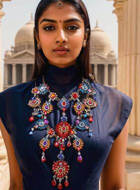 Necklace accessories classic long multi-layer necklace body