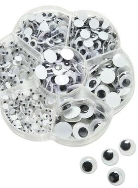 self adhasive plastic movable black googly eyes 4mm/5mm/6mm/