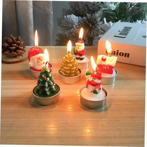 Christmas candle Painted decoration Christmas gift圣诞节蜡烛