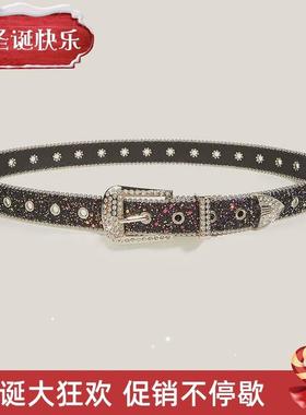 1pc etBalo Buckle RMhineston838e Belt ody Four Seasns StyleS