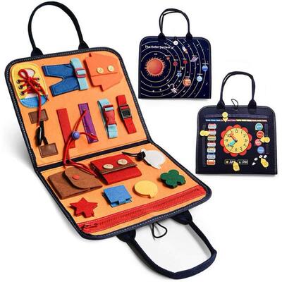 Kids Montessori Toys Educational Baby Busy Board Cartoon Ear