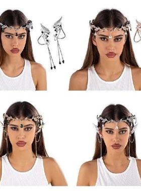 Rhinestones Hairband and Clip Set Daily Wear Jewelry