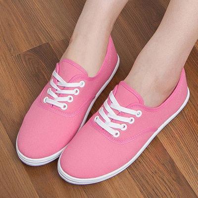 women flat canvas shoes casual sneaker Size 42 帆布女鞋单鞋