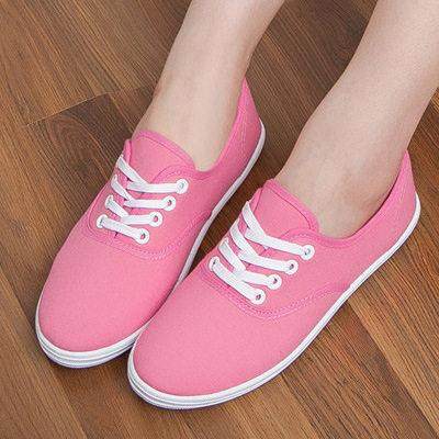 women flat canvas shoes casual sneaker Size 42 帆布女鞋单鞋
