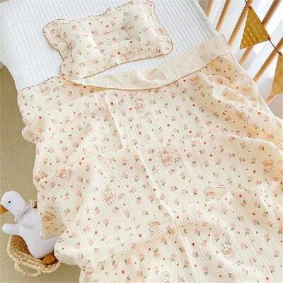 2-layer Swaddle Blanket Cotton Muslin Blanket for Girls &