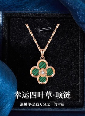 苔原时差·银蔓缠绕未命名的春天坐标 四叶草999纯银项链锁骨链
