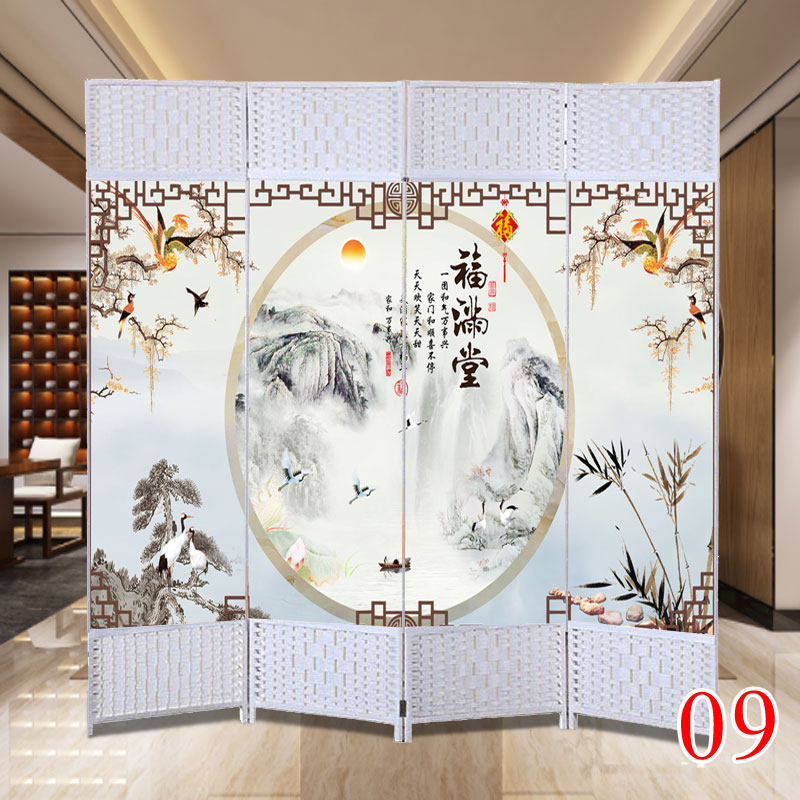 屏风隔断现代简约可折叠移动轻奢客厅卧室进门玄关遮挡装饰帘家用