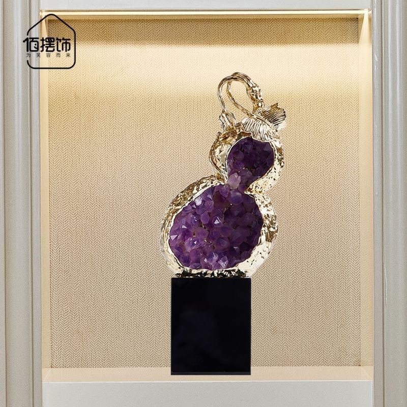 新水晶葫芦摆件轻奢高档客厅酒柜电视柜餐边柜现代家居饰品乔迁送