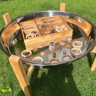 瑞吉欧镜面感官盆带支架零散部件游戏户外森林蒙氏课堂教师教玩具