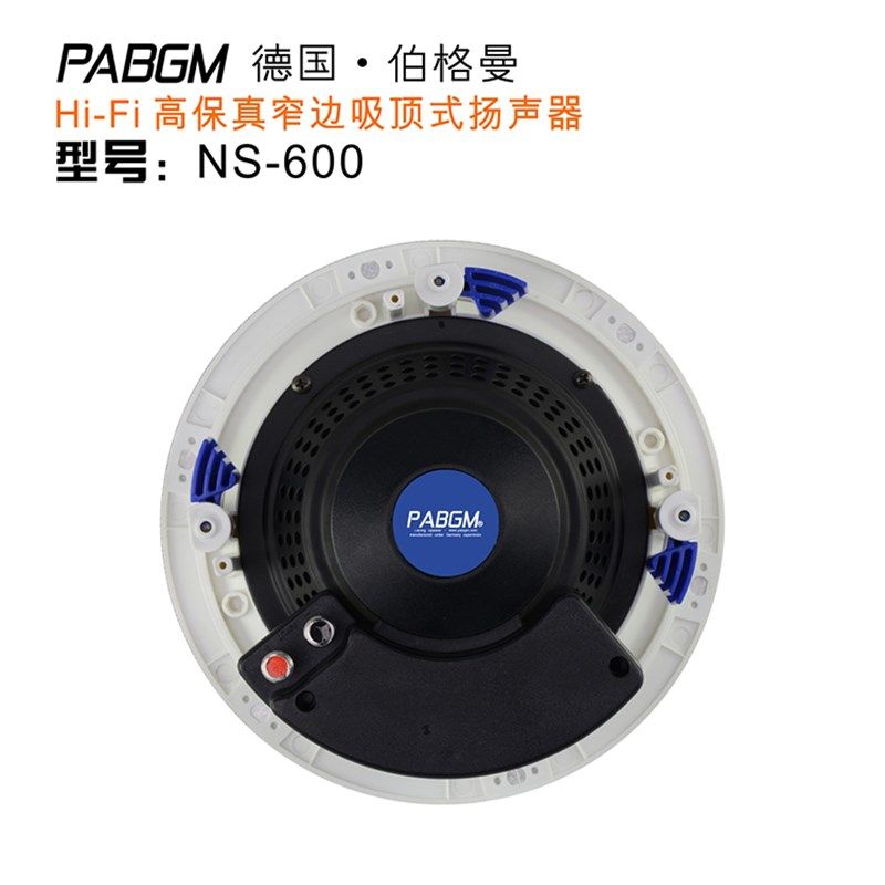 6.5寸定阻吸顶喇叭 高保真背景音乐会议音箱 窄边同轴吸顶喇叭