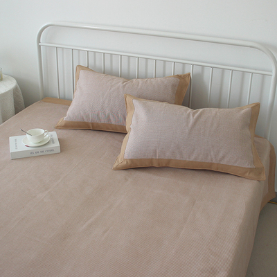 粗麻布~老粗布凉席床单三件套纯棉夏季凉感亚麻夏天用的床单加厚