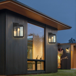 户外防水壁灯简约玻璃花园大门别墅庭院民宿露阳台门廊室外壁挂灯