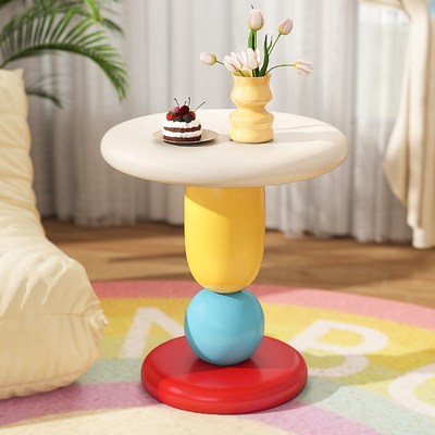 多巴胺沙发旁侧边边几客厅床头小户型奶油风茶几置物桌子2025新款