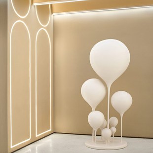 奶油风彩色气球摆件家居酒店门厅样板房间艺术馆展厅装 饰雕塑定制