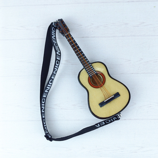 现货娃衣木质吉他20cm棉花娃娃玩偶公仔用配件装饰品拍照道具配件