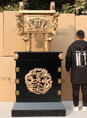 龙鼎摆件鼎盛千秋青铜鼎s招财落地办公室风水公司酒店乔迁开业礼