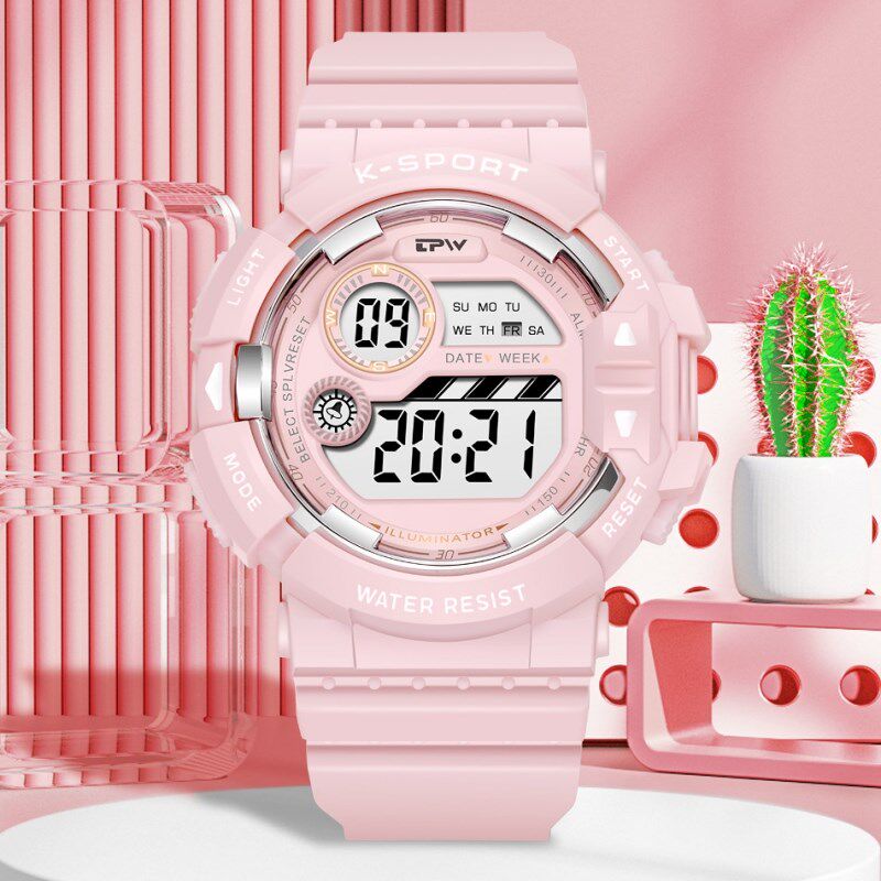 夜光多功能学生运动防水电子表登山户外运动手表男女腕表初中生