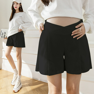 孕妇装夏装低腰裤子夏季外穿怀孕短裤2023新款孕妇打底裤夏天热裤