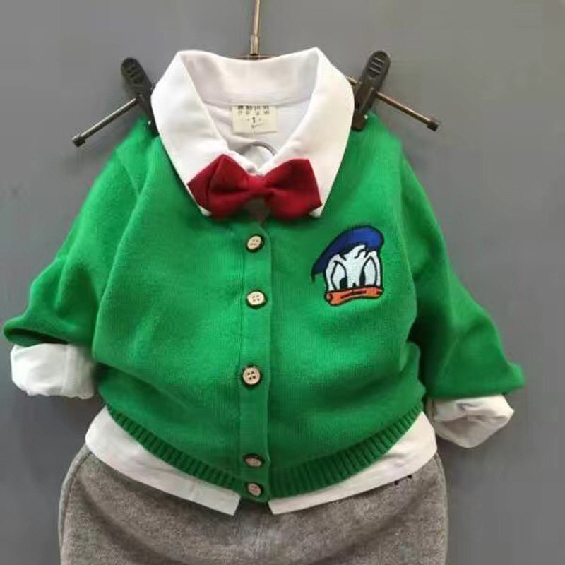 韩版小男童女童装 春秋外套开衫毛衣1-3岁宝宝针织衫婴儿衫上衣服