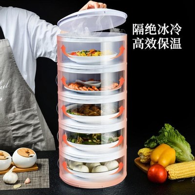 厨房置物架放剩菜多层收纳架子收菜盘剩饭装菜柜神器用品家用大全