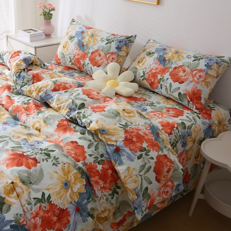 国潮牡丹 新春大气花朵秋冬纯棉被套单件1.5x2.0x2.3被罩全棉加密