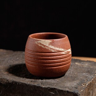 荣昌陶安陶纯手工制绞泥主人杯功夫茶具个人品茗杯全手工粗陶茶杯