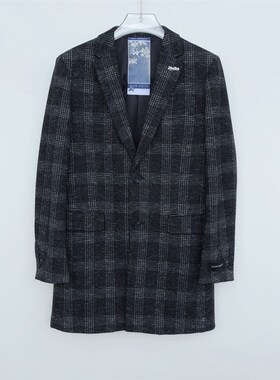 拉夏PT系商场撤柜男装秋冬高级羊毛呢西装外套短大衣2A2798混色