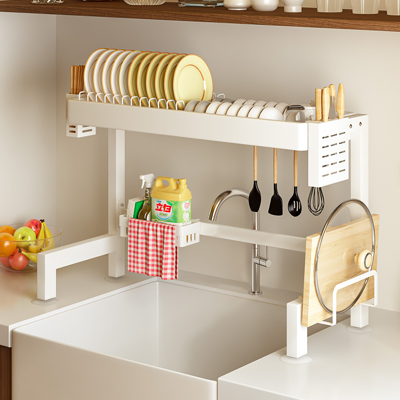 厨房水槽置物架台面碗筷架碗盘沥水架多功能水池上放碗碟架收纳架