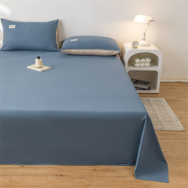 a类纯棉床单单件春季双人水洗棉全棉被单宿舍单人纯色床单三件套