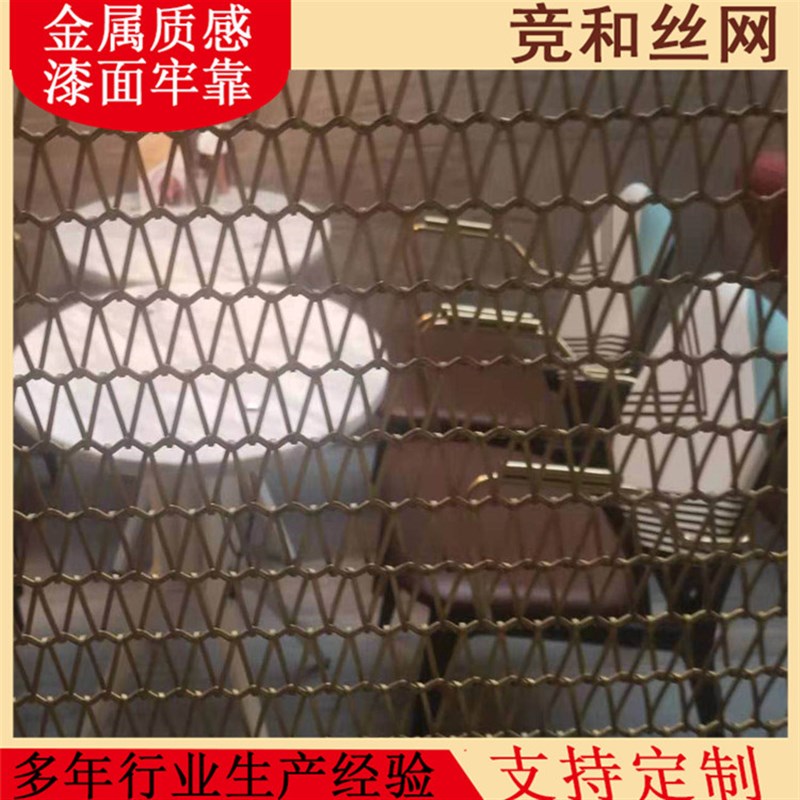 装饰网金属扁丝吊顶灯罩隔断帘定制展厅商场超市装修烤漆网帘