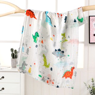 保定市腾美婴童纱布包巾襁褓巾双层纱布浴巾110*120婴儿毛巾抱被