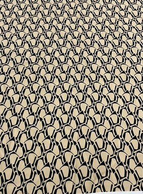 E57夏季几何图形印花雪纺布头柔软透气垂坠连衣裙上衣旗袍diy面料